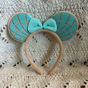 Girls Minnie Mouse Ears, Mexican Concha, Mexican Pan Dulce, Mint Colored